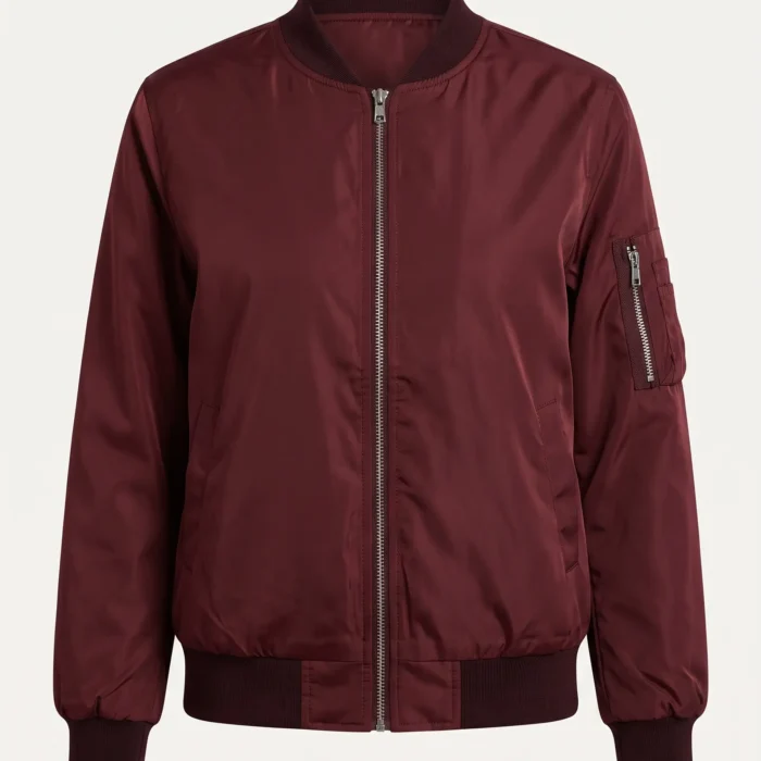 Women's Lightweight Bomber Jacket – Casual Zip Up Flight Jacket with Pockets