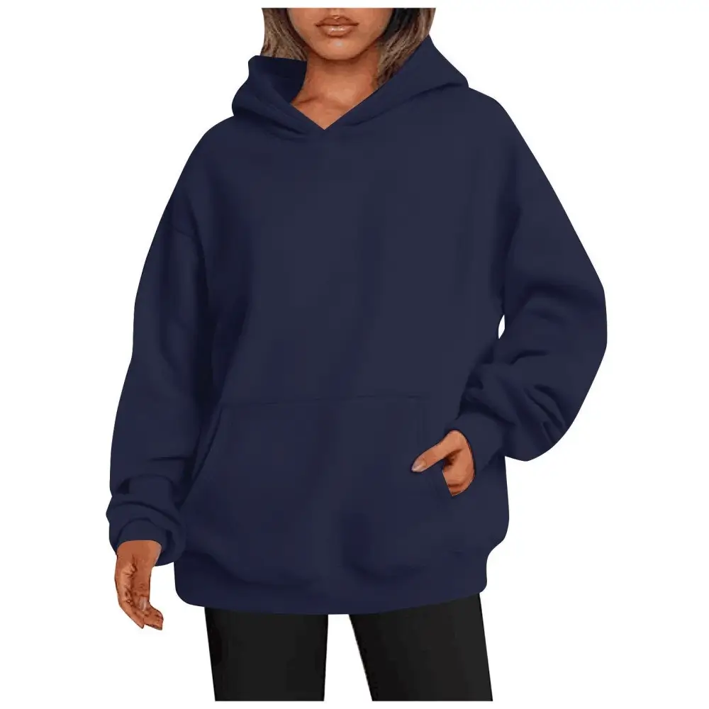 Women's Oversized Fleece Hoodie – Casual Pullover Sweatshirt Jumper Loungewear