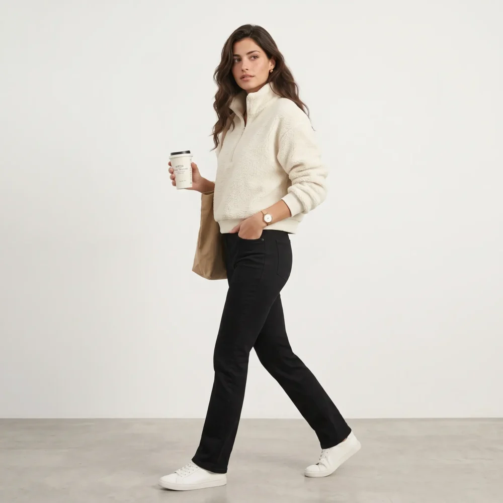 Women's Teddy Fleece Hoodie Jacket – Warm Zip Up Casual Sweatshirt with Pocket