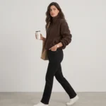 Women's Teddy Fleece Hoodie Jacket – Warm Zip Up Casual Sweatshirt with Pocket - Coffee