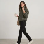 Women's Teddy Fleece Hoodie Jacket – Warm Zip Up Casual Sweatshirt with Pocket - Green