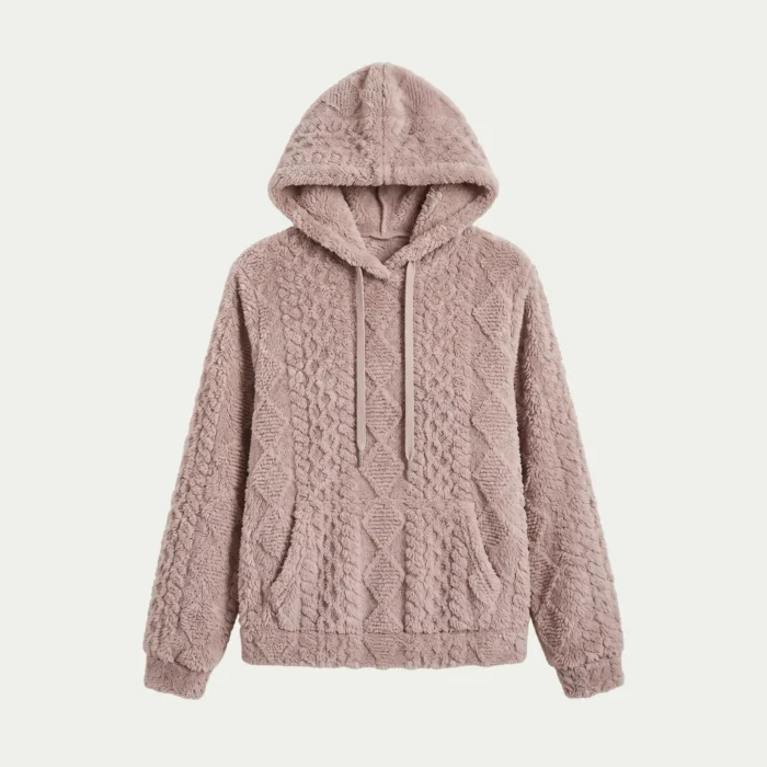Women's Teddy Fleece Hoodie – Warm Pullover Sweatshirt, Casual Winter Jumper main product image